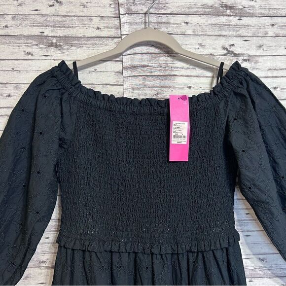 Lilly Pulitzer Arlynn Off-The-Shoulder Dress Boho Bash Eyelet - Picture 3 of 10